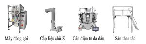 Cấu hình chi tiết máy đóng gói cân điện tử đa đầu