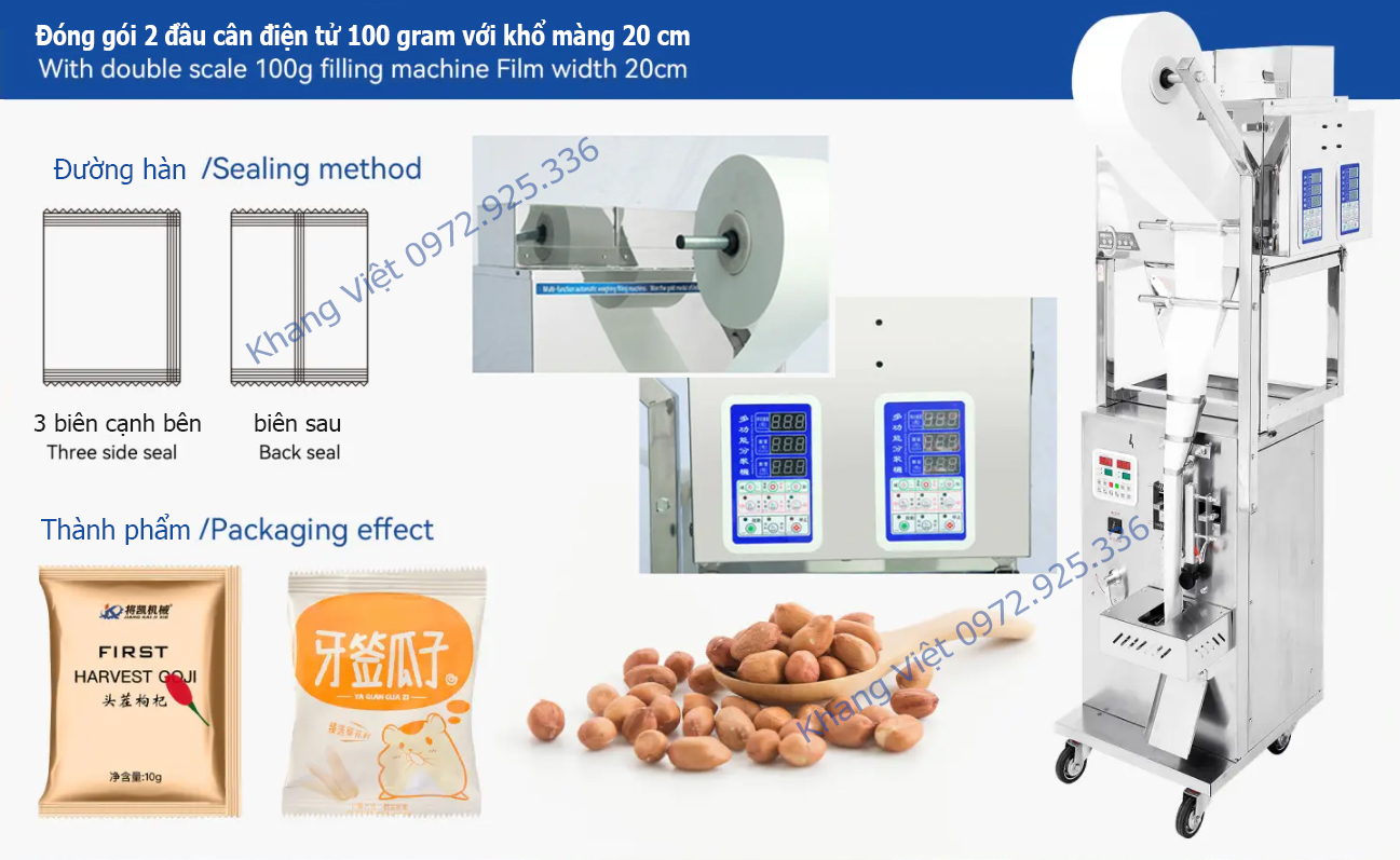 Máy đóng gói 2 đầu cân điện tử