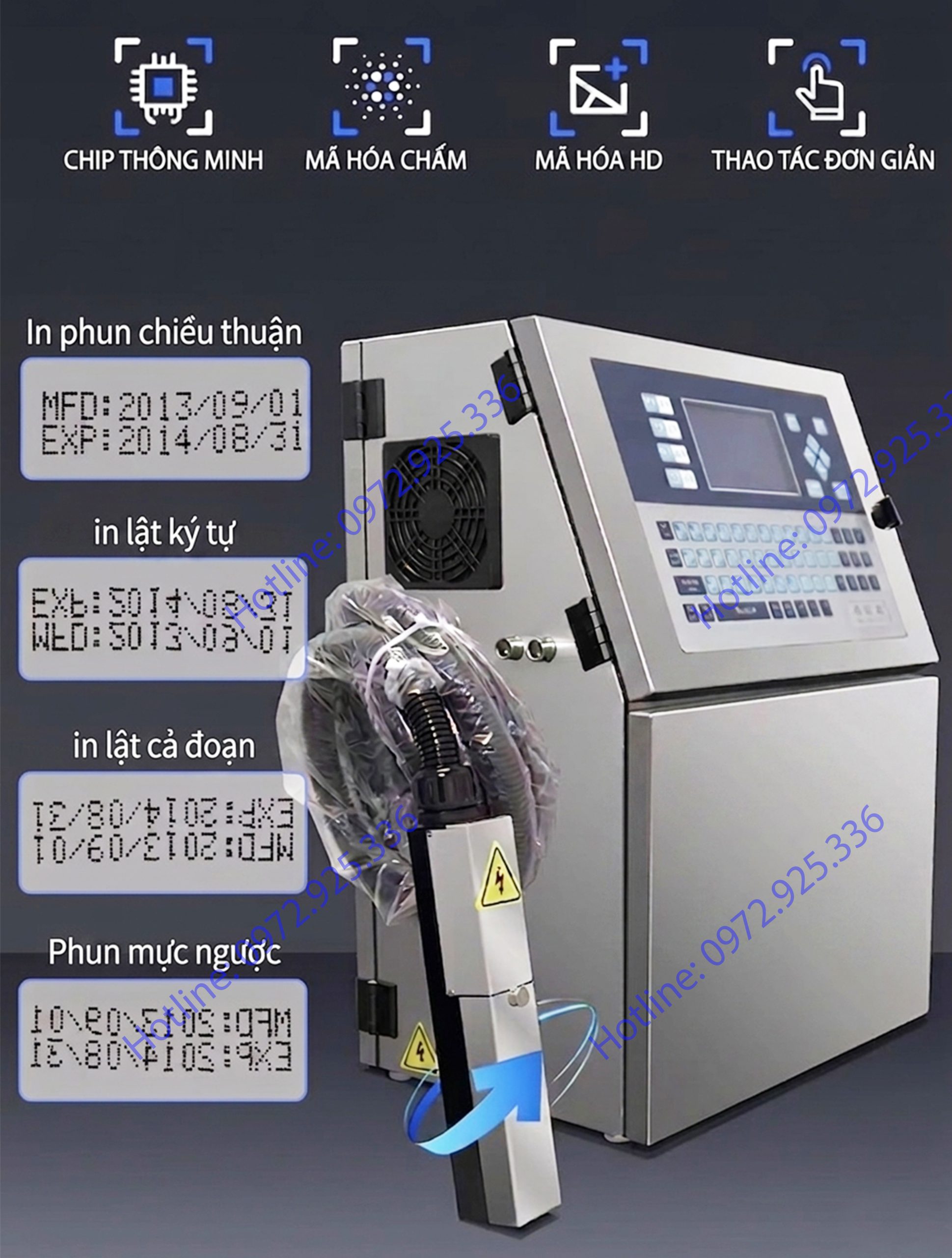 Máy in phun date công nghiệp W10