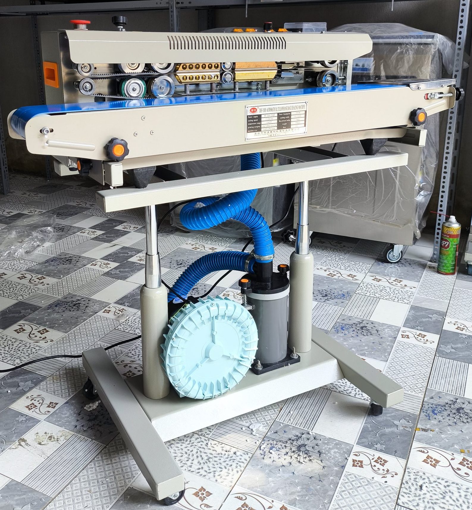 Máy hàn miệng túi có thổi khí DBF1000