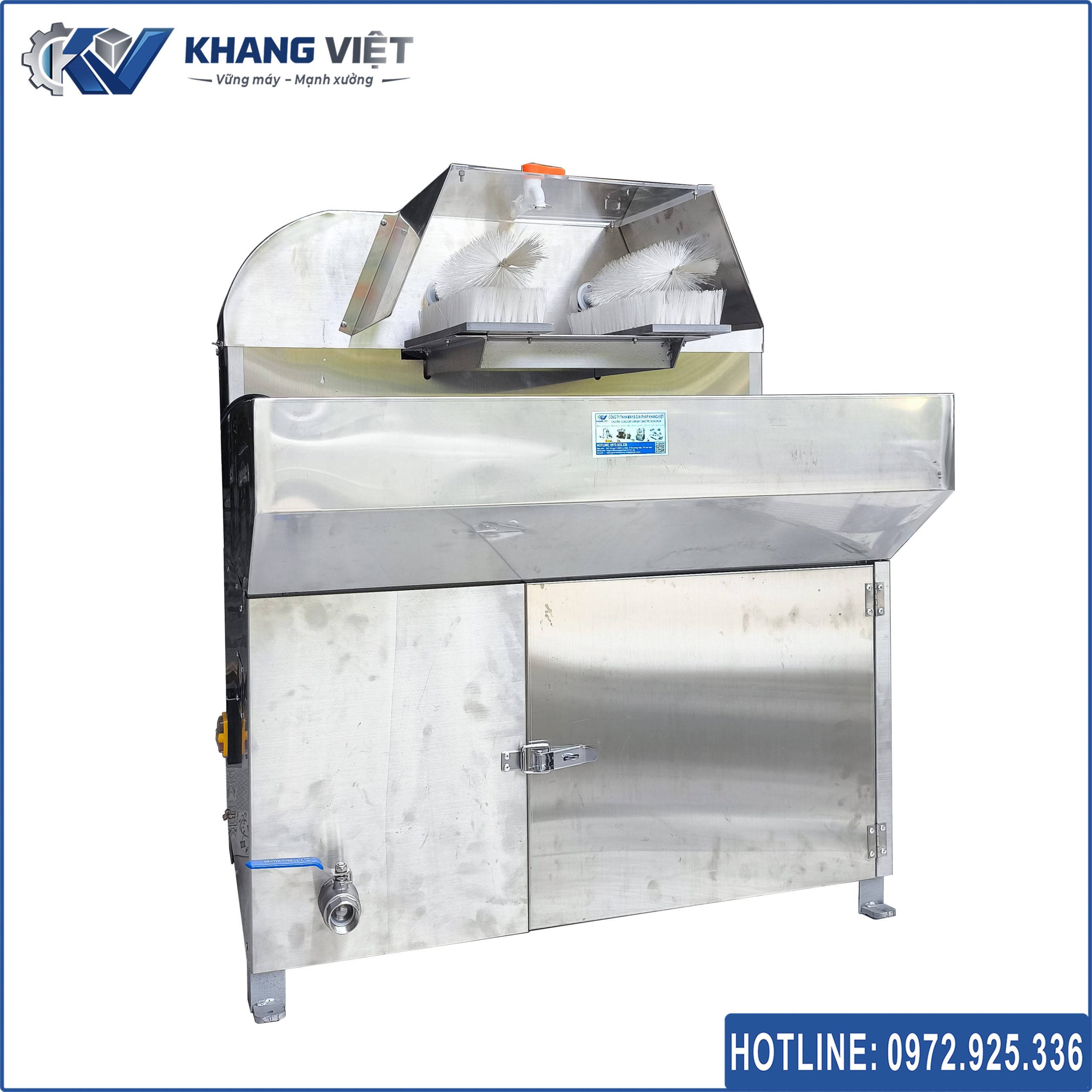 Máy rửa chai 2 chổi