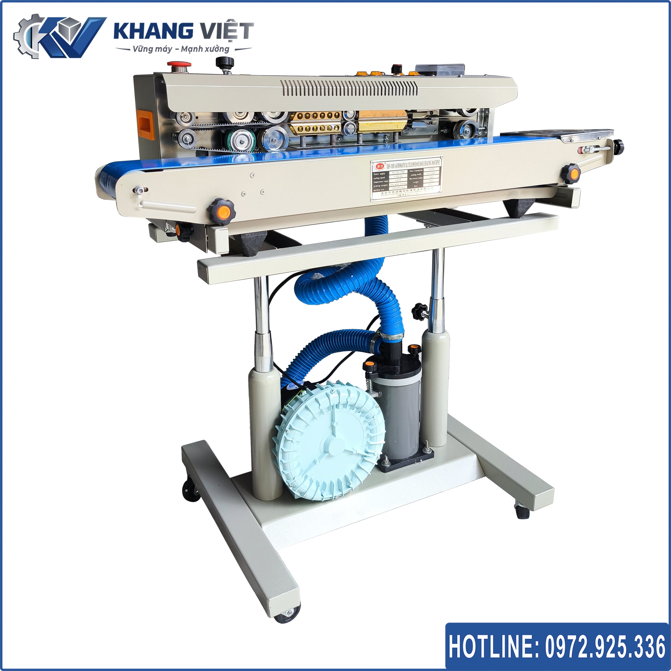 Máy hàn miệng túi có thổi khí DBF1000