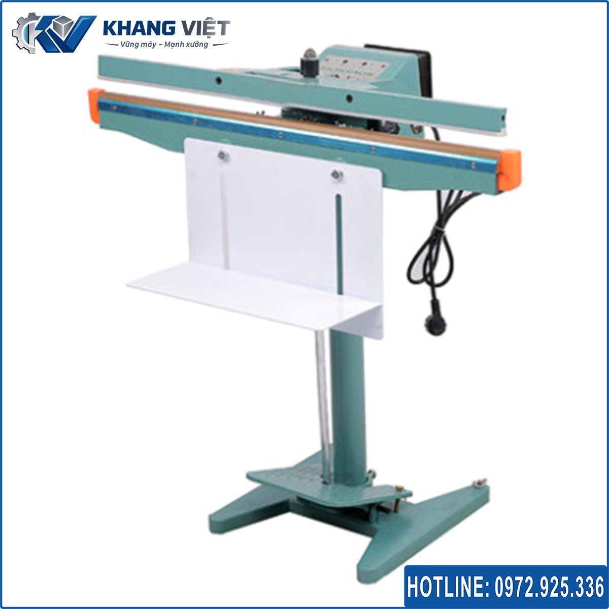 Máy hàn miệng túi dập chân có giá đỡ PFS